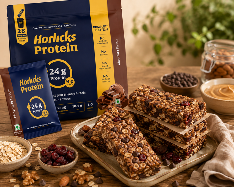 High Protein Chocolate Cranberry Granola Bars