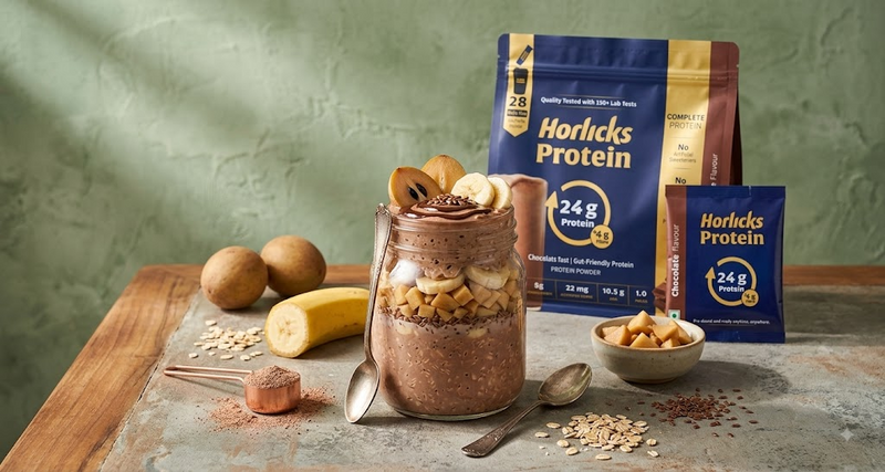 Chocolate Banana Protein Overnight Oats Recipe