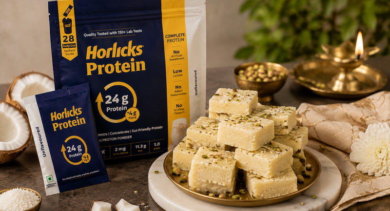 Coconut Protein Burfi Recipe with Protein