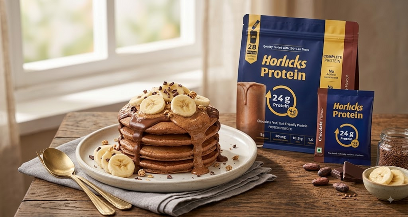 Comforting Chocolate Banana Protein Pancake Recipe