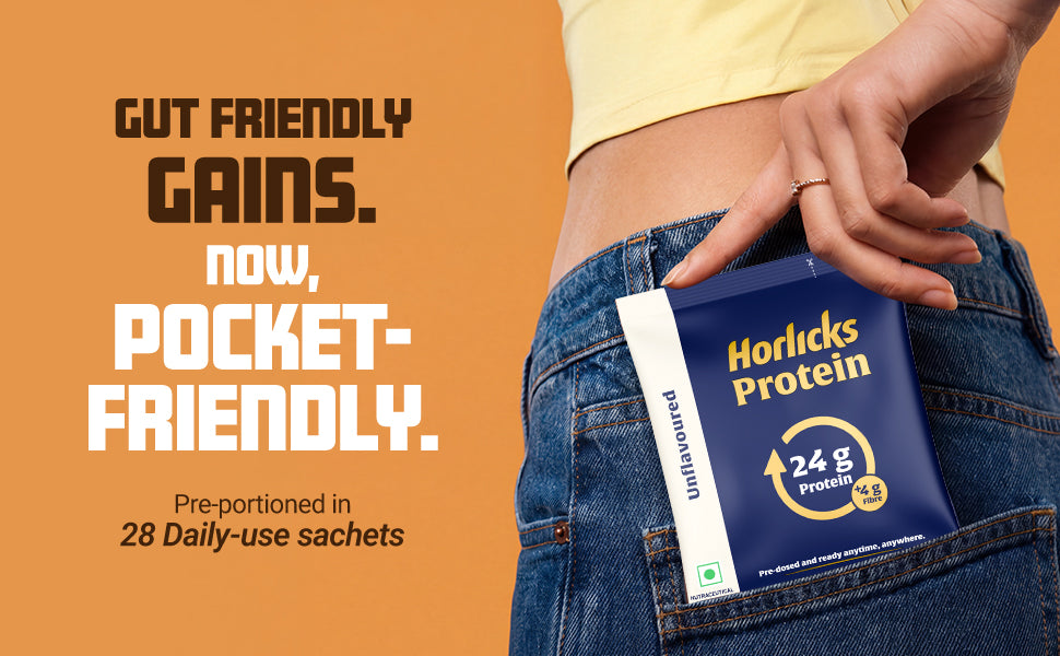 Horlicks Protein Powder 1kg with 28 sachets | Chocolate Flavour