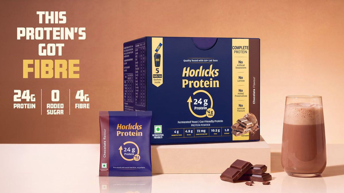 Horlicks Protein Powder Box of 5 sachet | Chocolate Flavour