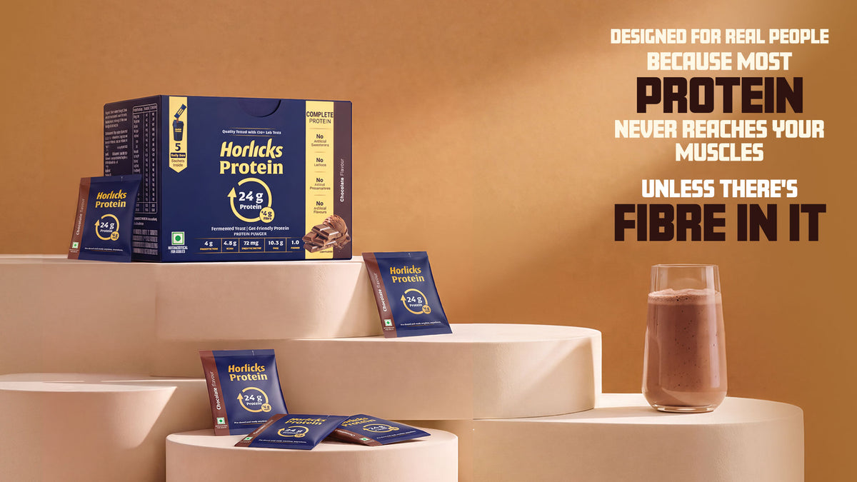Horlicks Protein Powder Box of 5 sachet | Chocolate Flavour