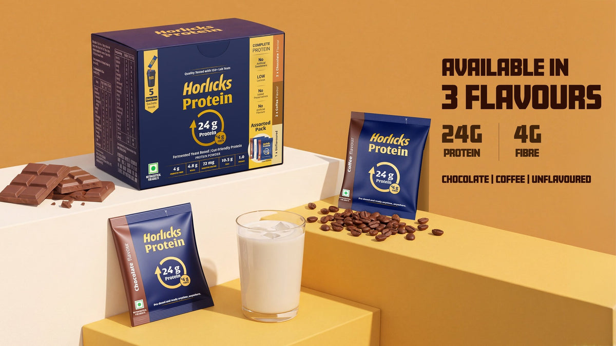 Horlicks Protein Powder Box of 5 sachet | Chocolate Flavour