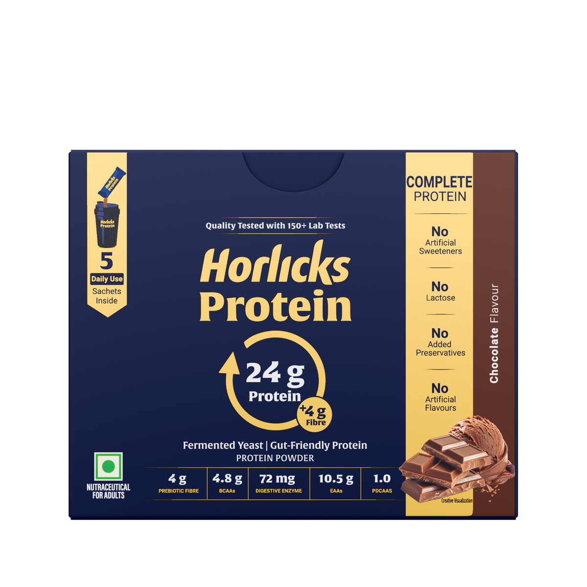 Horlicks Protein Powder Box of 5 Sachet X 2 | Chocolate Flavour