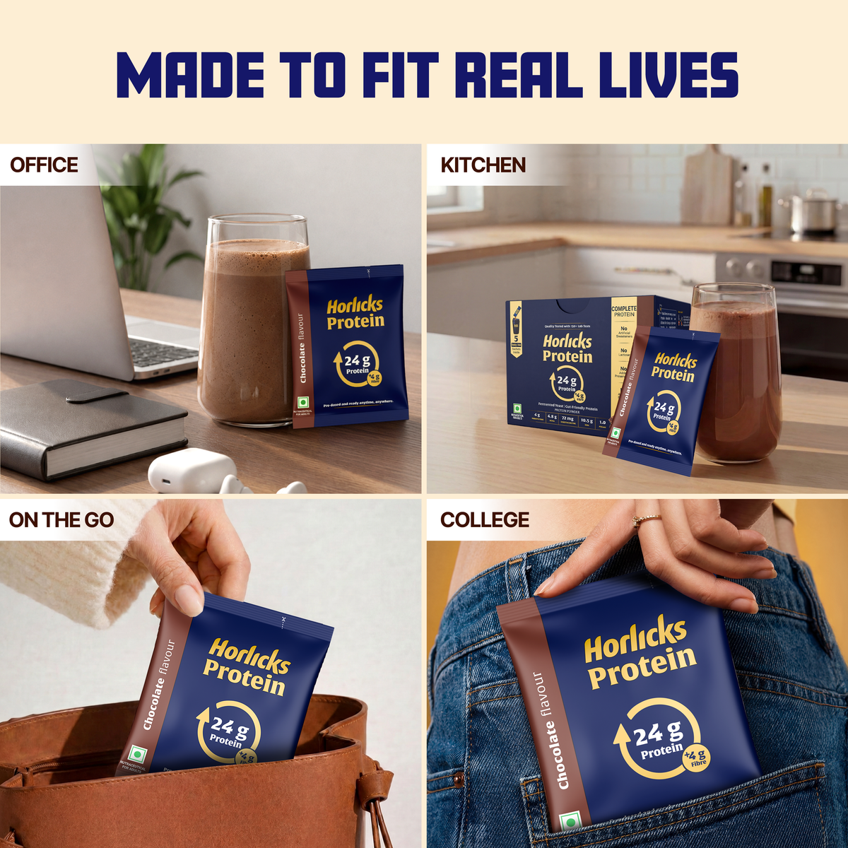 Horlicks Protein Powder Box of 5x3 | Chocolate Flavour