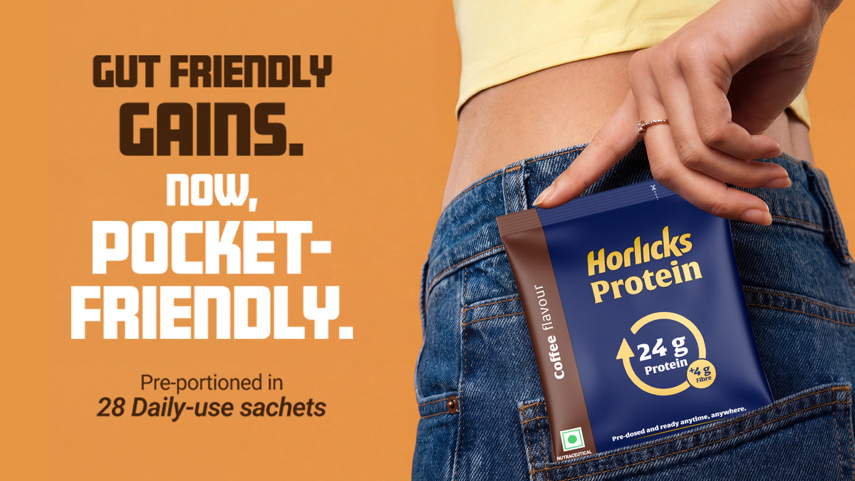 Horlicks Protein Powder Box of 5 Sachet | Coffee Flavour