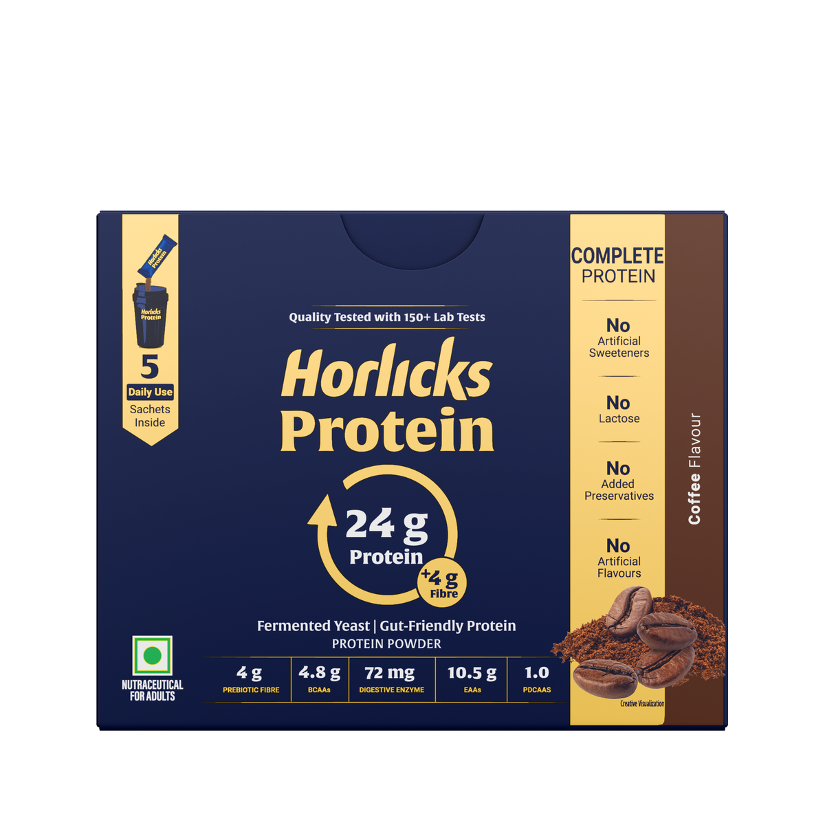 Horlicks Protein Powder Box of 5 X 2 | Coffee Flavour