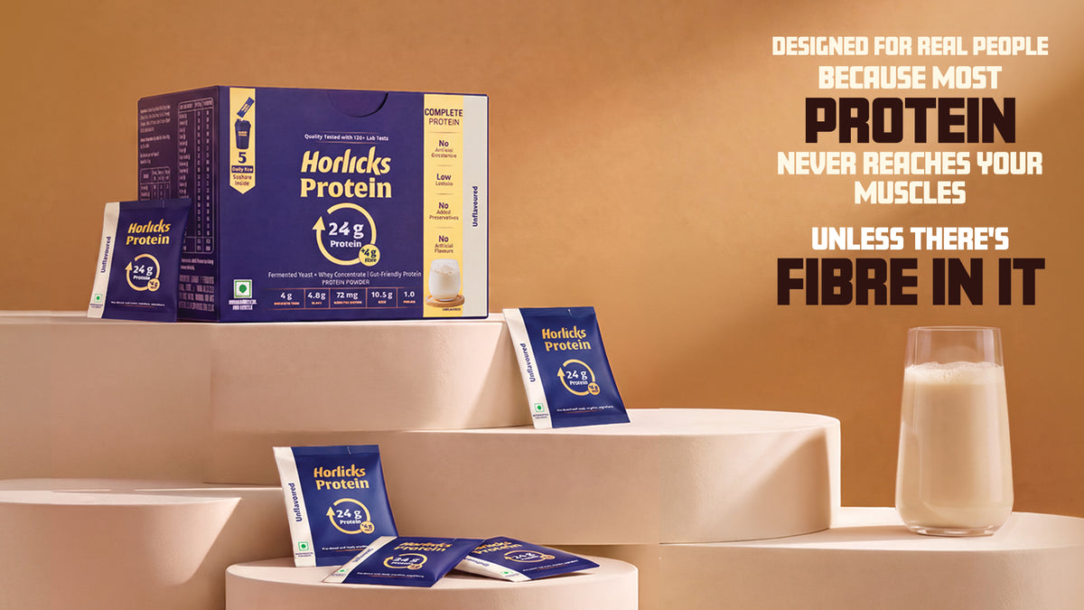 Horlicks Protein Powder Box of 5 Sachet X 2 | Chocolate Flavour