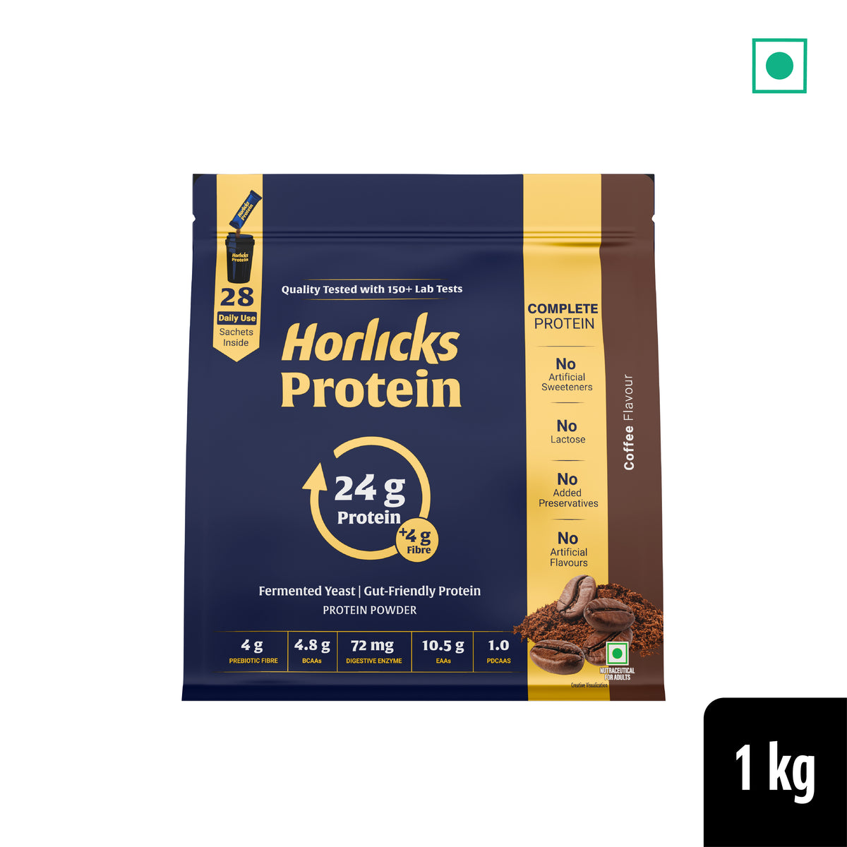 Horlicks Protein Powder 1kg with 28 sachets | Coffee Flavour