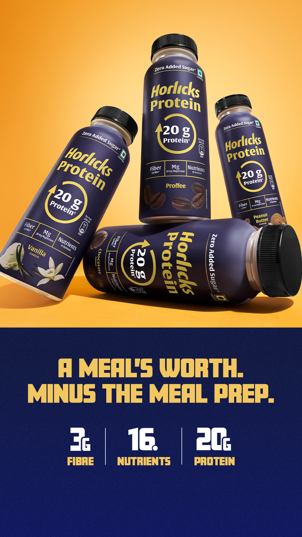 Horlicks Protein Milkshake - Box of 12 - 20g Protein - 4 Flavours