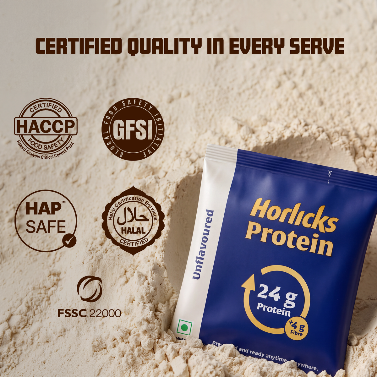 Horlicks Protein Powder 1kg with 28 sachets | Unflavoured