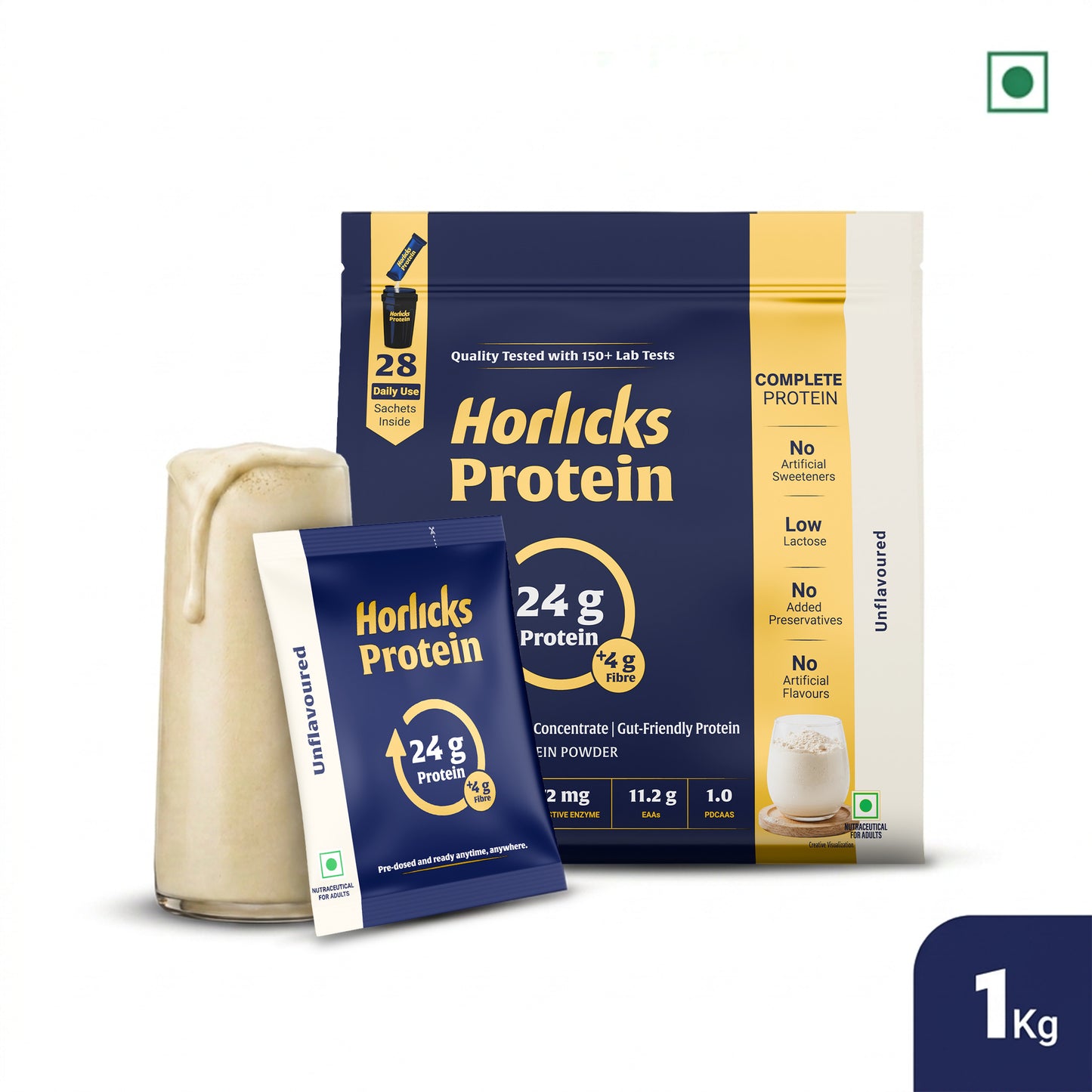 Horlicks Protein Powder 1kg Pack of 3 | Unflavoured