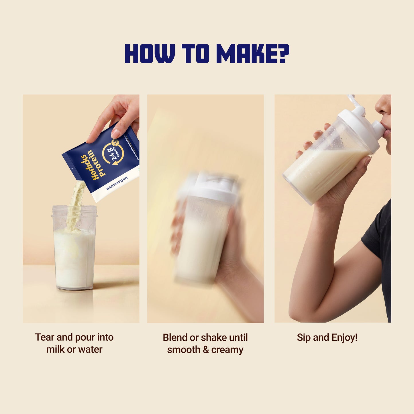 Horlicks Protein Powder 1kg Pack of 3 | Unflavoured