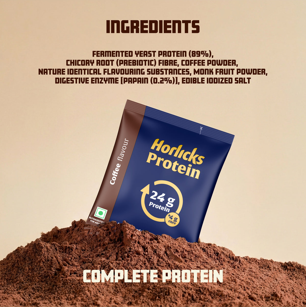 Horlicks Protein Powder 1kg with 28 sachets | Coffee Flavour