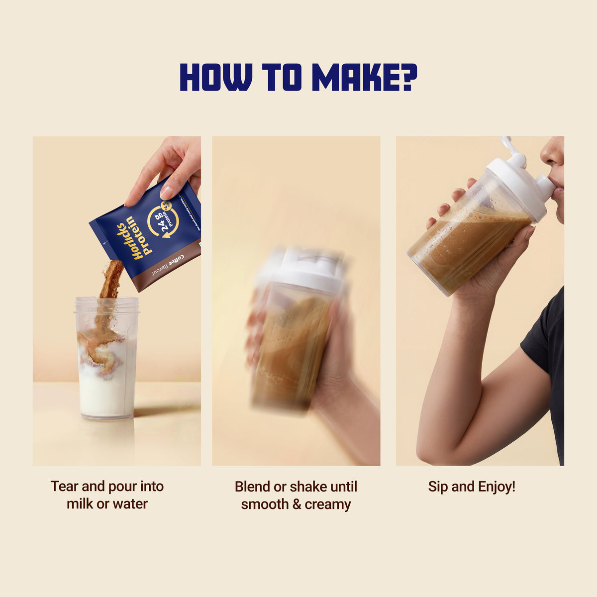 Horlicks Protein Powder 1kg with 28 sachets | Coffee Flavour